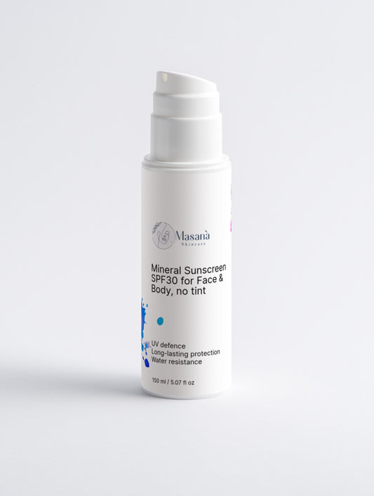 Mineral Sunscreen SPF30 for Face & Body, no tint