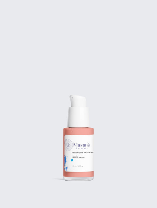 Masanà Peptide Serum – luxurious anti-aging serum enriched with peptides, hyaluronic acid, and antioxidant-rich ginkgo and blueberry seed oils